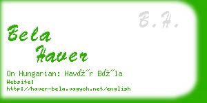 bela haver business card